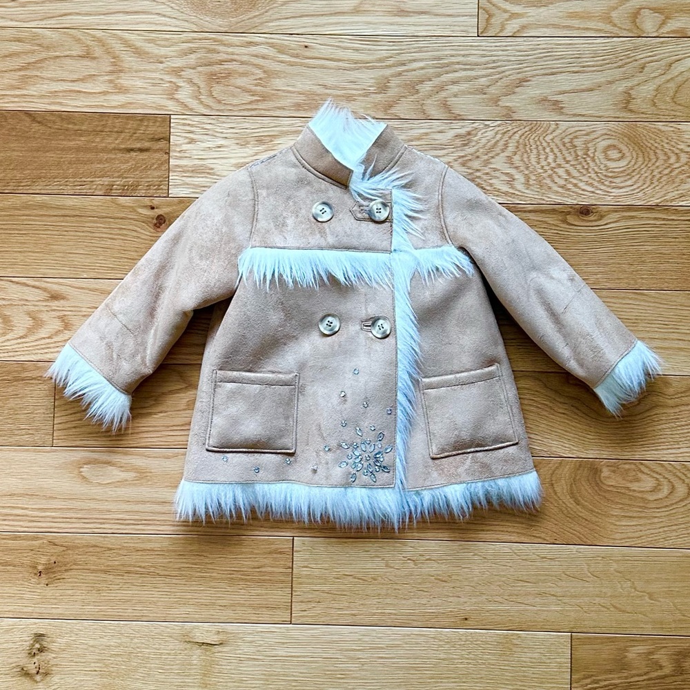 NWT Charabia France faux sherling coat - Picture 8 of 9